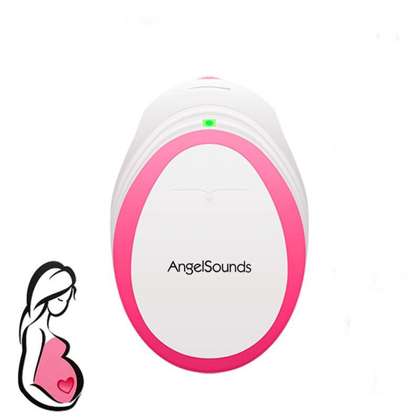 AngelSounds Fetal Doppler JPD-100S in Pink, Baby Heart Monitor