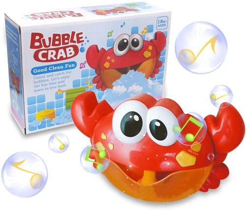 Baby Bath Bubble Toy Bubble Crab Bubble Blower Bubble Machine Bubble Maker with Nursery Rhyme Bathtub Bubble Toys for Infant Baby Children Kids Happy Tub Time