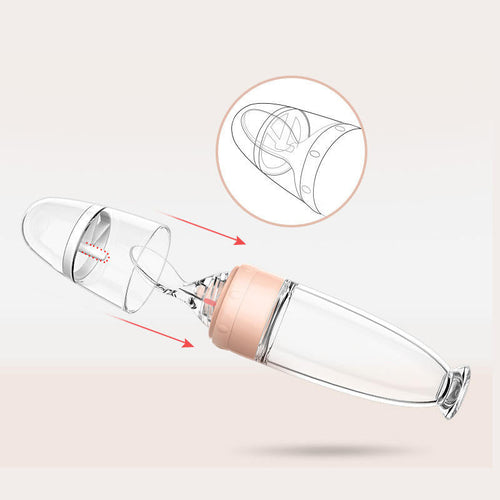 Silicone Baby Squeeze Feeding Spoon