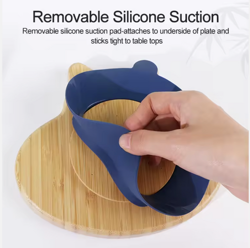 Bamboo and Food-Grade Silicone Feeding Set 🍼🌿