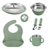 Stainless Steel and Silicone Feeding Set with Spoon & Fork