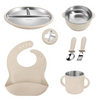 Stainless Steel and Silicone Feeding Set with Spoon & Fork