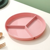3-Section Eco-Friendly Divided Plate – Reusable & Wheat Straw Made 🌾✨