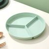3-Section Eco-Friendly Divided Plate – Reusable & Wheat Straw Made 🌾✨