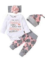Newborn Baby Girl Clothes Infant Baby Ruffle Romper +Pants + Headband Toddler Girl Outfits Set Pink - My Shopping Spot for Totz
