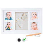 Baby Handprint Kit by Little Hippo |Deluxe Size + NO Mold| Baby Picture Frame & Non Toxic Clay! Baby Footprint kit, Perfect for Baby Boy Gifts, and Baby Girls Gifts! (White, Deluxe) - MyShoppingSpot