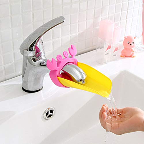 Faucet Extender Baby Child Cartoon Animal Sink Faucet Handle Extender Bathroom Safety Water Spout & Sink Handle Extender for Kitchen and Bathroom Sinks, Easy Hand Washing Solution for Children-2 Pack
