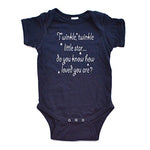 Twinkle Twinkle Little Star Nursery Rhyme Short Sleeve Comfy Baby Bodysuit - MyShoppingSpot