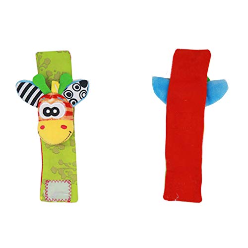 HUGGLER Foot Finders & Wrist Rattles for Infants Developmental Texture Toys for Babies & Infant Toy Socks & Baby Wrist Rattle – Newborn Toys for Baby Girls & Boys. Baby Boy Girl Toys 0-3 3-6 Months