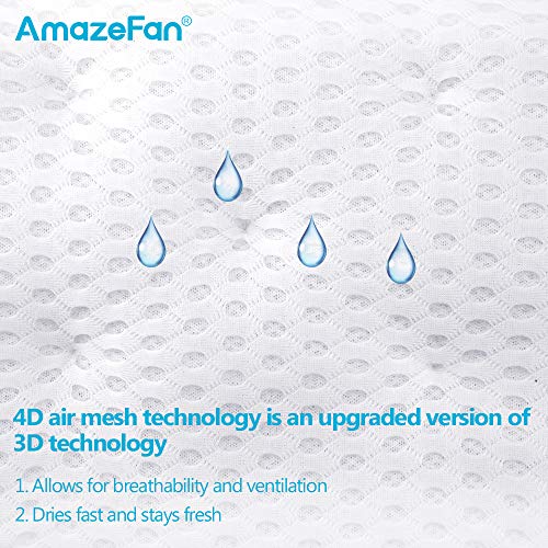 AmazeFan Bath Pillow, Bathtub Spa Pillow with 4D Air Mesh Technology and 7 Suction Cups, Helps Support Head, Back, Shoulder and Neck, Fits All Bathtub, Hot Tub and Home Spa - MyShoppingSpot