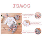 Infant Baby Girl Clothes 3-6 Months Winter Long Sleeve Romper Tops Floral Pants with Headband Hat Outfit Set Baby Girls Outfits