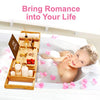 ROYAL CRAFT WOOD Luxury Bathtub Caddy Tray, One or Two Person Bath and Bed Tray, Bonus Free Soap Holder (Natural) - MyShoppingSpot