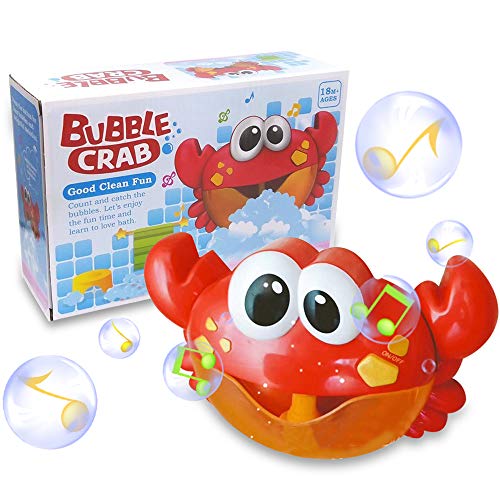 Baby Bath Bubble Toy Bubble Crab Bubble Blower Bubble Machine Bubble Maker with Nursery Rhyme Bathtub Bubble Toys for Infant Baby Children Kids Happy Tub Time - MyShoppingSpot