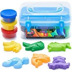 Arteza Kids Play Dough, 8 Ocean Molds, 6 Colors, 1-oz Tubs, Soft, Art Supplies for Kids Crafts, Learning Centers