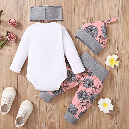 Newborn Baby Girl Clothes Infant Baby Ruffle Romper +Pants + Headband Toddler Girl Outfits Set Pink - My Shopping Spot for Totz