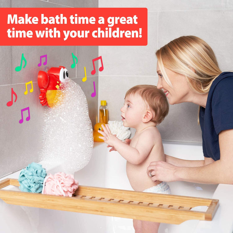 Baby Bath Bubble Toy Bubble Crab Bubble Blower Bubble Machine Bubble Maker with Nursery Rhyme Bathtub Bubble Toys for Infant Baby Children Kids Happy Tub Time - MyShoppingSpot