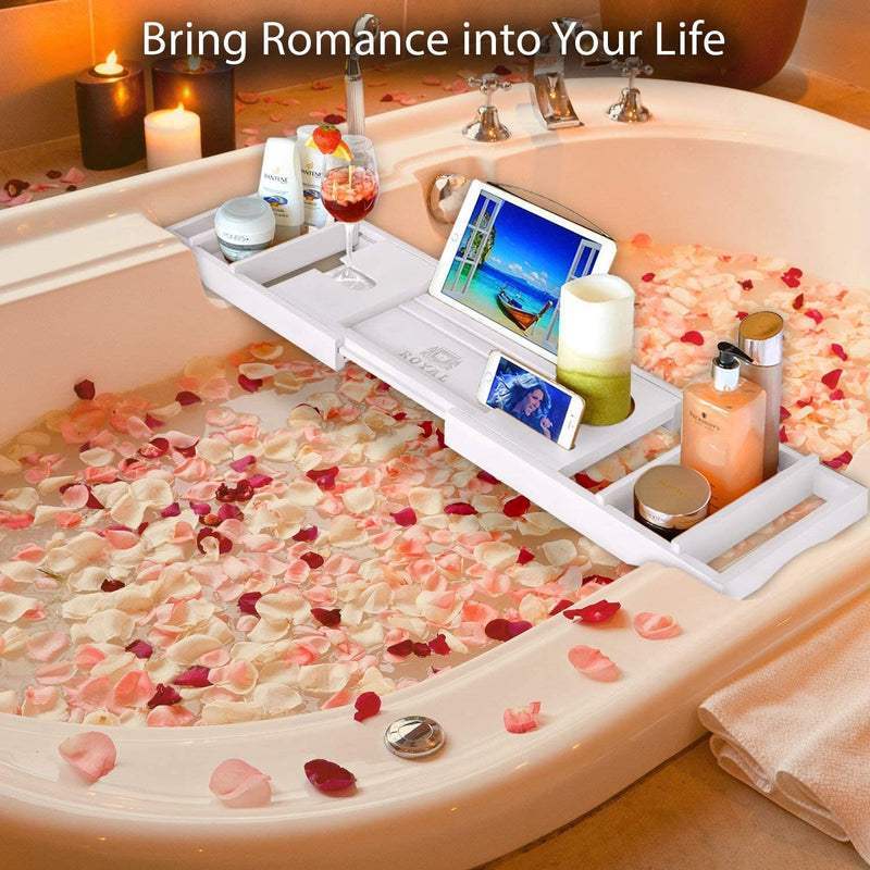 Gift for Her 2 in 1 Bathtub Caddy & Bed Tray With Free Soap Holder