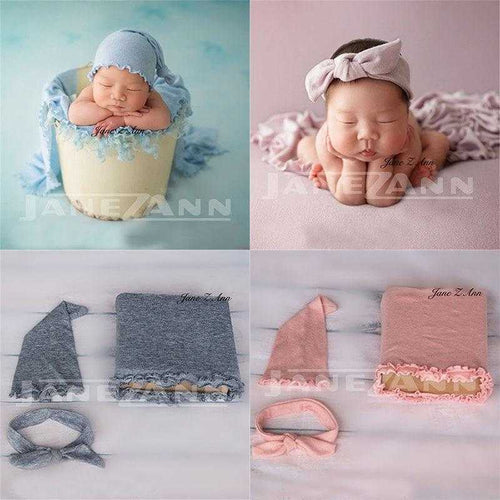 Baby Photo Props  Hat Headband and Wraps - MyShoppingSpot