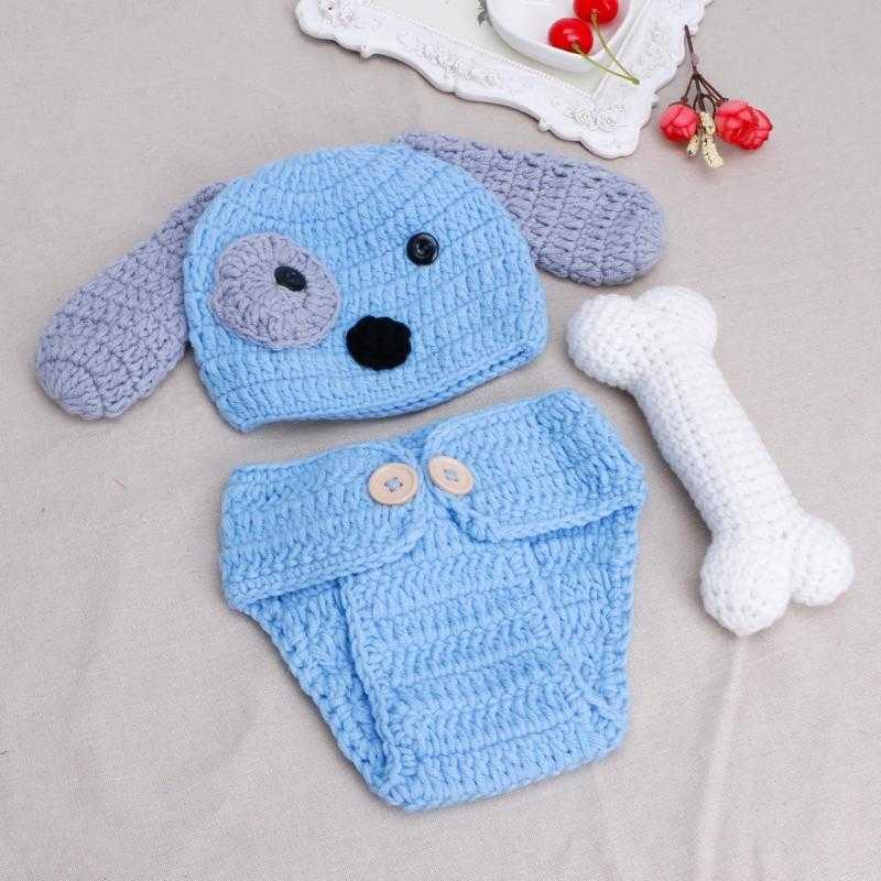 Newborn Photo Prop Crochet Dog Outfit - MyShoppingSpot