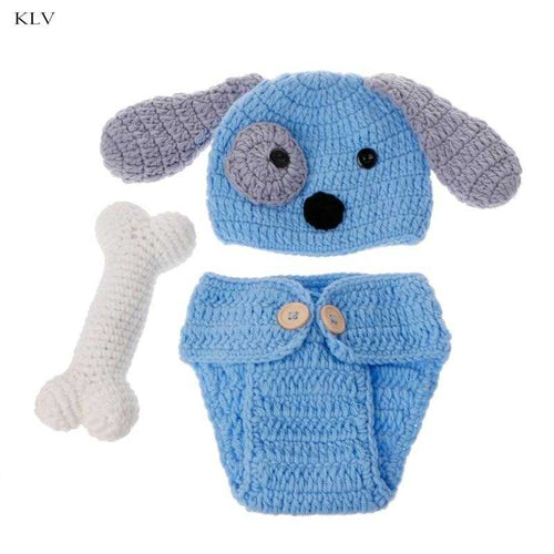 Newborn Photo Prop Crochet Dog Outfit - MyShoppingSpot