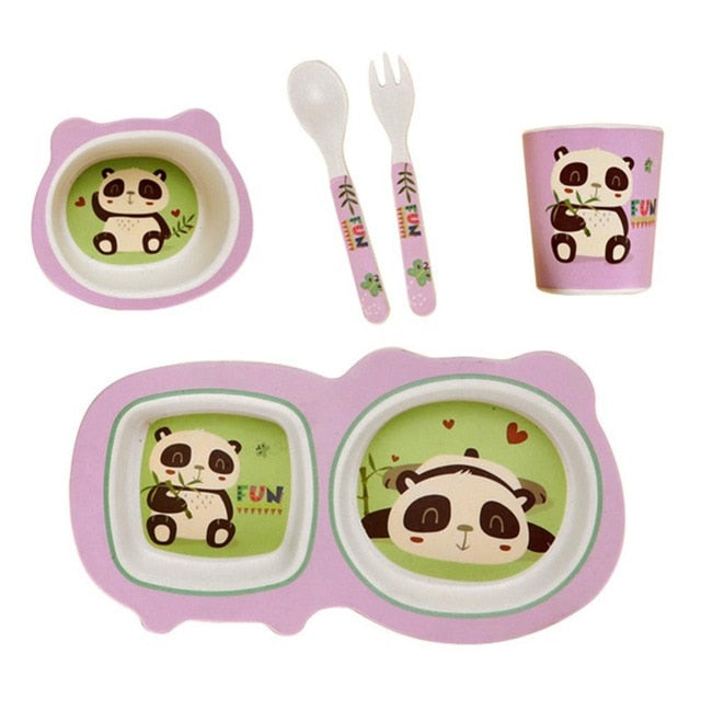 Eco-friendly Bamboo Fiber 5 pc Baby Dinnerware Set - MyShoppingSpot