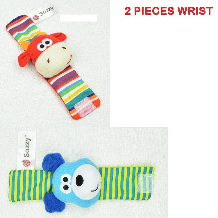 Baby Wrist Strap Rattles & Animal Socks - "Even cuter than I thought they were gonna be." - Susan W. - MyShoppingSpot