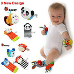 Baby Wrist Strap Rattles & Animal Socks - "Even cuter than I thought they were gonna be." - Susan W. - MyShoppingSpot