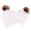 Matching Beanie Knitted Hats with Faux Fur - MyShoppingSpot